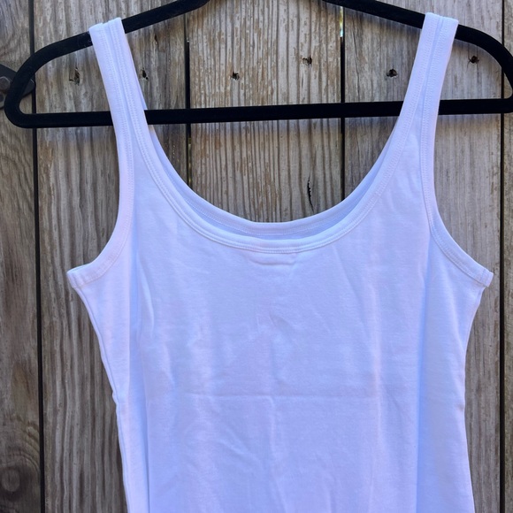 NWT Victoria's Secret White Cotton Rib Tank Slip Dress Sz Medium - Picture 9 of 9